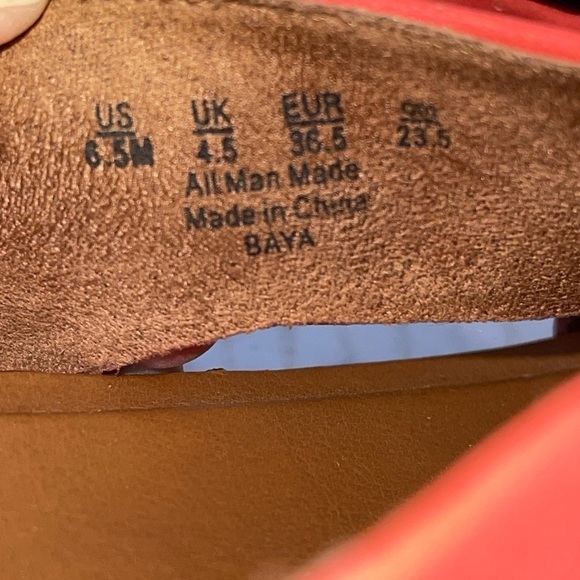 Naturalizer Women's Sandals Size 6.5M Coral/Red Wedge Criss Cross Open Toe - Picture 12 of 12